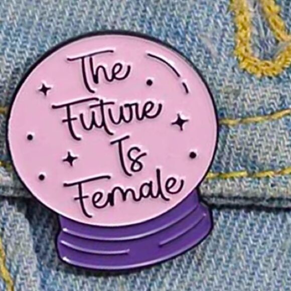 HALLOWEEN SALE Magic Crystal Ball Feminist Enamel Pin - Picture 2 of 4
